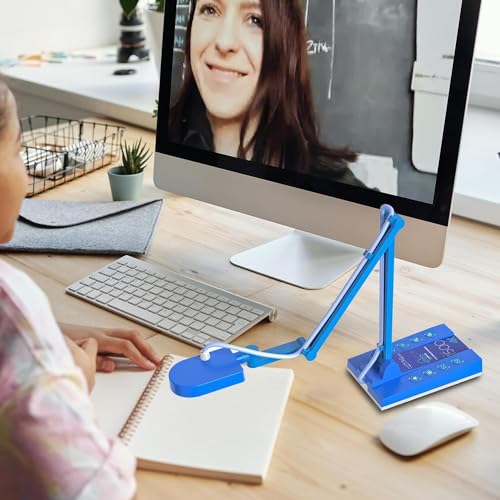 TreasLin USB Document Camera 15MP Document Camera for Teachers, Remote Learning, Classroom Presentations, Art Classes Online Teaching with Multi Angle Rotation Adjustment LED Light - size: 15MP blue