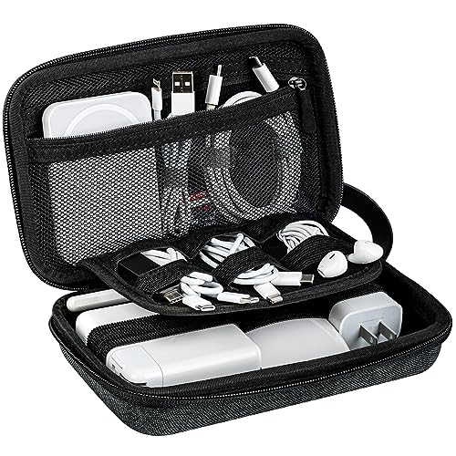 JETech Travel Accessories Organizer Case, Portable Electronic Pouch Gadget Bag for MacBook Power Adapter Chargers, Cables, Power Bank, Mouse, Stylus Pen, Earphone, SD Card, USB Flash Drive