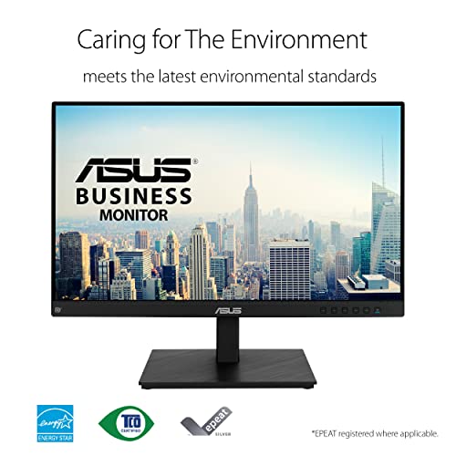 ASUS 24" 1080P Multi-Touch Monitor (BE24ECSBT) - Full HD, IPS, 10-Point Touch, IPS, Eye Care, USB-C with Power Delivery, HDMI, DisplayPort Daisy Chain, Height Adjustable, VESA Wall Mountable - style: 24" Touch Daisy Chain