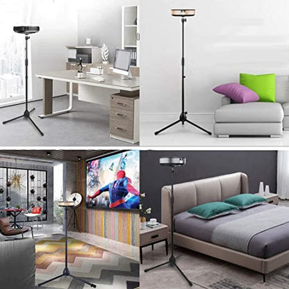 Upgrade Mini Projector Tripod Stand, Adjustable 29-57 inches Floor Stand Holder with Upgrade 360°Swivel Ball Head for Webcam,Small Camera,Tray,Mini Projector - size: 29-57in