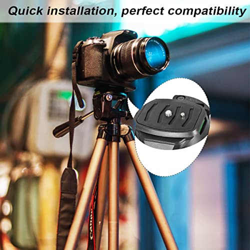 2 Pack 43mm Tripod Quick Release Plate Camera Mounting Adapter, QR Ball Head Parts Replacement for Torjim 60-Inch AX60, Endurax 66'' ETR66 Mount 1 11/16'', Black - size: 43mm