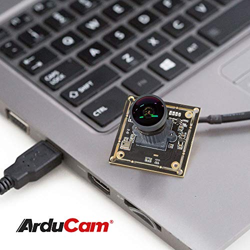 Arducam 1080P Low Light WDR Ultra Wide Angle USB Camera Module for Computer, 2MP CMOS IMX291 160 Degree Fisheye Mini UVC USB2.0 Webcam Board with Microphone, 3.3ft Cable for Windows Linux Mac OS - size: 160°(D), Fisheye Lens