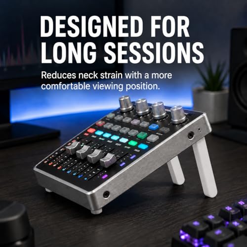 Angled Stand Legs for PCPanel Pro RGB Audio Controller – Ergonomic Tilt Display Mount | Stable Desktop Positioning | Professional Studio Mixer Accessory Kit