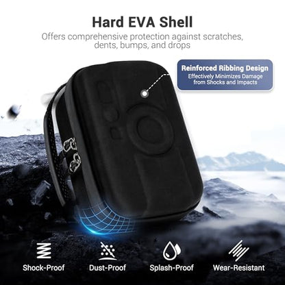KIWIFOTOS EVA Camera Case for Fuji X100VI Lumix L10 ZV-E10II | Compact Camera Bag for A6700 Leica Sofort 2 PowerShot V1 V10 G7X Mark II - color: EVA Camera Case Black
