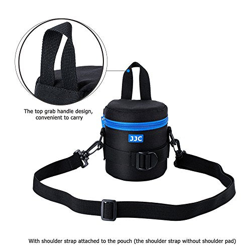JJC Deluxe Lens Case Pouch Bag for Canon EF-S 18-55mm/EF 50mm f1.8/RF-S 18-150mm, Nikon AF-S 18-55mm/AF-P 18-55mm/AF-S 50mm f1.8, Fujifilm XC 16-50mm/XF 18-55mm & More Lens Below 2.95" x 3.93"(D x L) - size: S Size