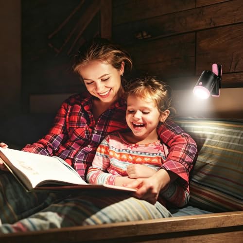 2-Pack Pink Rechargeable LED Work Light, 360° Adjustable Spotlight with Magnetic Base & Clamp, Portable Clip Light for Garage, BBQ, Workshop, Car Repair, Household & Emergency Use - style: 2-Pack