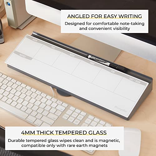 ECR4Kids MessageStor Keyboard Write and Store, Desk Organizer, Grey