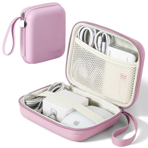 Charger Case for Macbook, Portable Tech Electronic Organizer Bag, Small Travel Storage Pouch for Laptop Accessories, MacBook Power Adapter, Charging Cords, USB Drives (Light Purple, L) - color: Light Purple, size: L