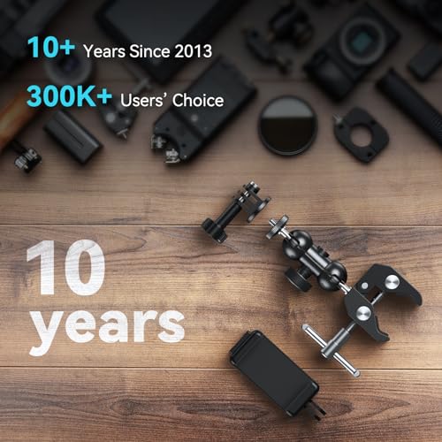 SMALLRIG Camera Mount Kit, Ball Head Magic Arm With Clamp, Super Clamp With Non-Slip Threads for GoPro, Webcam, Camera, Phone, Monitor and Light - style: Clamp Kit