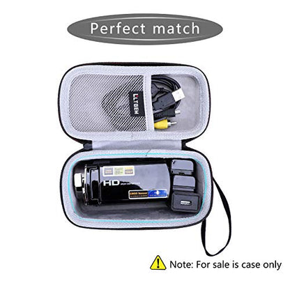 LTGEM Camcorder Cases Compatible with Kimire/SEREE/LOENTIR/VETEK/OLESIT Video Camera Camcorder(Inside: 6.4"x2.8"x3.3"), Case Only