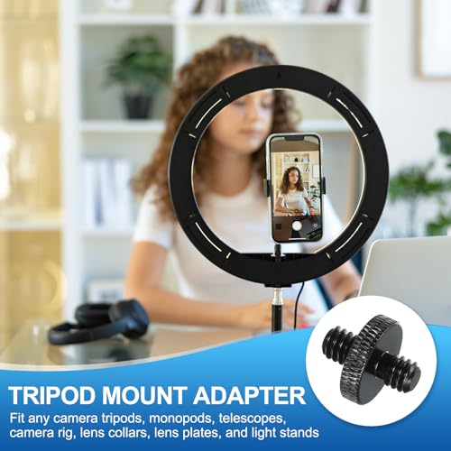 PATIKIL Tripod Screw Adapter 1/4" Male to 1/4" Male, 2 Pcs Tripod Nut Connectors Camera Mount Screw Camera Double Head Converter for Microphone Holder Magic Arms Accessories, 18 mm - size: 1/4" Male to 1/4" Male,18 mm