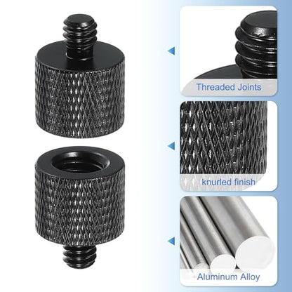 PATIKIL Tripod Screw Adapter 1/4 Male to 3/8 Female, 4 Pcs Tripod Nut Connectors Camera Mount Screw Camera Double Head Converter for Microphone Holder Magic Arms Accessories, 20 mm - size: 1/4 Male to 3/8 Female,20 mm