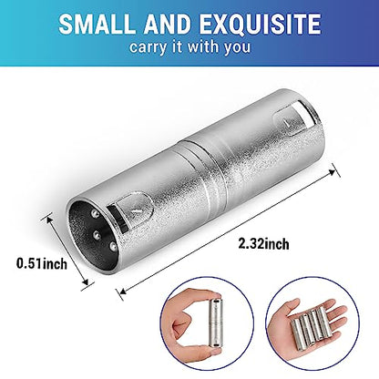 XLR Male to Male Adapter 4 Pack，3-Pin XLR Gender Changer Connector, Compatible with Mixer, Microphone, Power Amplifier - color: XLR (Male to Male), size: 4 Pack