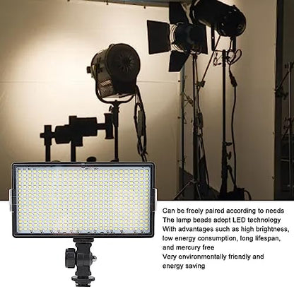 LED Video Light, 30W 416Pcs LED Light Panel Portable Camera Camcorder Video Light, Multi Angle Adjustment, Photo Lighting Fill Lamp for Live, Streaming, Photography