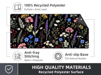 Rinaze Large Gaming Mouse Pad, Extended Mousepad with Superior Micro-Weave Cloth, Comfortable Desk Mat for Gamer, Office and Home 900x400 mm - color: Grey