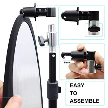 Light Reflectors for Photography 51inch/130cm 5 in 1 Large Photography Reflector Collapsible Multi Disc with Clip for Studio Photography Lighting Reflector and Outdoor Lighting - size: open size:130cm/51inch
