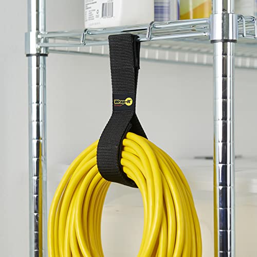 Twin-Straps by Wrap-It Storage - 16" (6-Pack) - Hook and Loop Hanging Cable Wrap for Multi-Purpose Cord and Hose Storage - size: 16" (6 Pack)