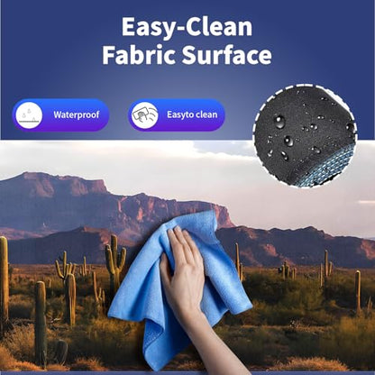 Wknoon. Extra Large Gaming & Office Mouse Pad (31.5" x 11.8") – Saguaro Scenery Arizona Desert Landscape with Cactus Mountain in Spring Wilderness, Premium XXL Desk Mat with Durable Stitched Edges | 31.5" x 11.8", Cactus Mountain in Spring Wilderness, Gam