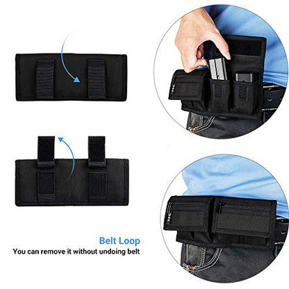 (6 Pockets) Camera Battery and SD Card Pouch Holder for 18650 x 8, AA, LP-E6N LP-E6NH LP-E17 EN-EL14 EN-EL15 NP-FW50 NP-FZ100 NP-W126S Battery,Suitable for Canon M50 Mark II 5DM4 6DM2 80D Sony A7R IV - size: 4 Battery Slots + 2 Zipped Pockets