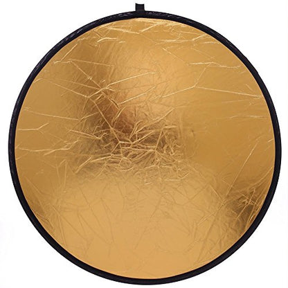 24" (60cm) 5-in-1 Portable Collapsible Multi-Disc Photography Light Photo Reflector for Studio/Outdoor Lighting with Bag - Translucent, Silver, Gold, White and Black - size: 24inch 5in1