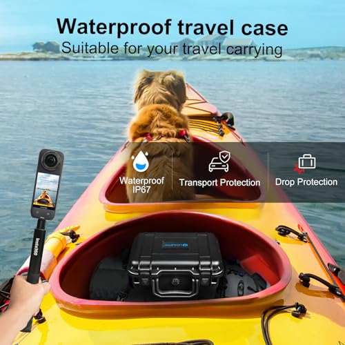 Lekufee Waterproof Carrying Case for Insta360 X5, Insta360 X4 Air, Insta360 X4, Insta360 X3 Camera and Other Accessories(Case Only)