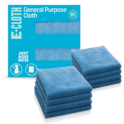 E-Cloth Microfiber Cloth, World's Leading Premium Microfiber Cleaning Cloth, Twice as Durable as Competition, 1 Year Guarantee, Ideal for Kitchen, Countertops, Sinks, and Bathrooms, Blue, 8 Pack - color: Alaskan Blue - 8 Pack, size: New Version