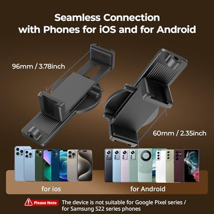 SmallRig Phone Vlog Selfie Monitor Screen for iPhone for Huawei for S24/S25, w/Magnetic Phone Holder Clip Mount & Wireless Remote, Sync Rear Camera for Selfie Vlog Live Stream Phone Filmmaking - 4851