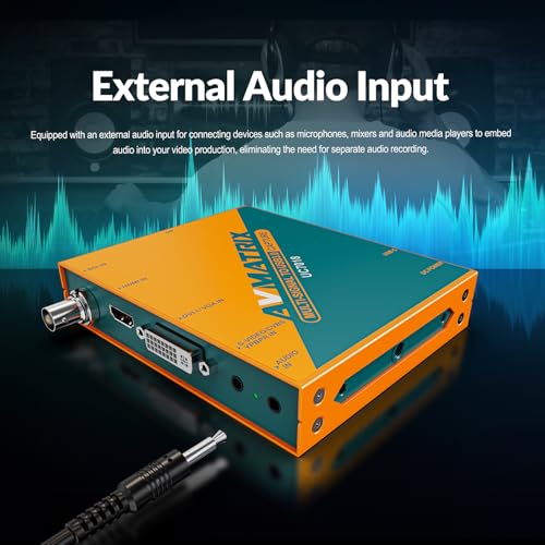 AVMATRIX UC7018 USB 3.0 Multi-Input Capture Card – SDI, HDMI, VGA, DVI, CVBS to USB for Live Streaming, Security Cameras & Teaching – 1080p60 Plug and Play with OBS, Zoom, Windows/Mac/Linux - color: UC7018