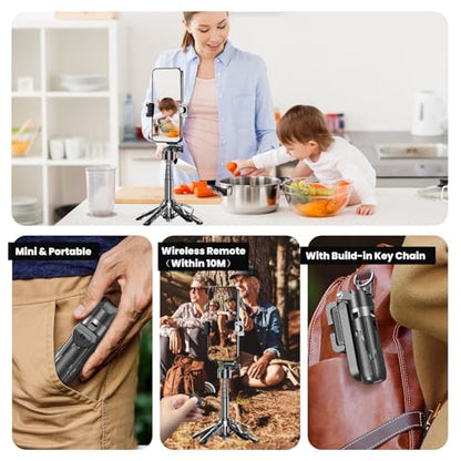 Selfie Sticks for iPhone, 4-in-1 Multi-Functional Phone Tripod with Remote Control, Pocket-Sized Mini Selfie Stick, Suitable for Photography, Live Streaming, Outdoor Travel Essentials - style: Clamp