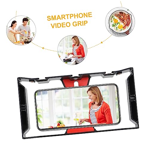 Veemoon Phone Stabilizer Grip Smartphone Video Rig for Filmmaking Vlogging and Live Streaming Compatible All Smartphones Includes Mounting Options for Led Light and Microphone