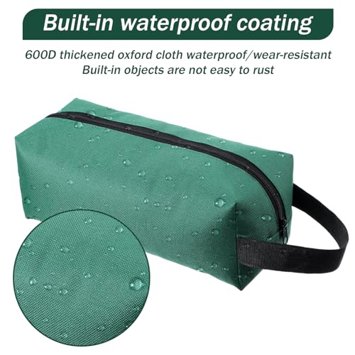 Yuanchu 2 Pcs Canvas Tool Pouch, Multi-Purpose Zipper Tool Bag Small Tool Organizer Screwdriver Tool Bag Set For Storage Electrician Tools