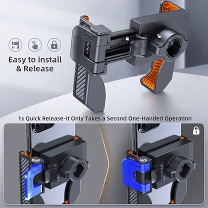 xik Phone Mount Holder for Boat Kayak Car Truck UTV - Round AMPS Base, [1s Lock & Release][360° Adjustable], Fits 4.7"-7.2" Phones, Heavy Duty, Wall Mount - style: Medium style