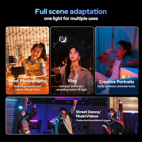 Nanlite Pico Portable LED Fill Light – Full Color RGB, Snap-On Attachment for Phone/Camera Photography, Live Streaming, Video Content Creation (Midnight Blue) - color: Midnight Blue
