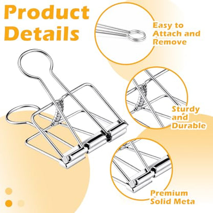 Affrolling 8 Pack Balloon Arch Clips Large Metal Backdrop Clips 3.8 x 2 Inch Heavy Duty Hollow Out Clamps for Balloon Arch Kit Crafts Backdrop Stand Birthday Decoration Photography Studios