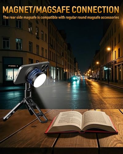 MOSENVKA Magnetic Phone Tripod for MagSafe with Dual Magnet Base | Foldable Pocket Stand for iPhone 17/16/15 Pro, Plus & Max. Travel, Gym and Recording US Patent Registered