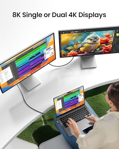 Silkland Right Angle USB 4 Cable for Thunderbolt 4 [3.3FT/1M], 40Gbps Data Sync, 8K/5K@60Hz, 240W Fast Charging, 90 Degree USB C Thunderbolt Cable, Compatible for MacBook, iPhone 17, iPad, SSD, Dock - size: 3.3 Feet