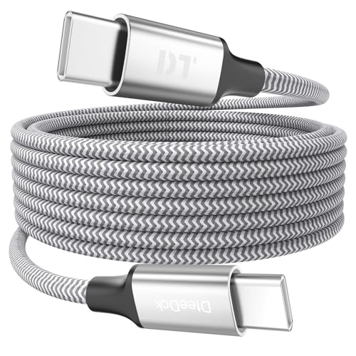 15 Ft USB C Cable Fast Charging 60W, 480Mbps Data Transfer Type C Extra Long USBC to USB-C Cord for iPhone 17/16/15, Android Phone, iPad 11/10th Pro/Air, PS5 Controller, Security Camera, Dash Cam