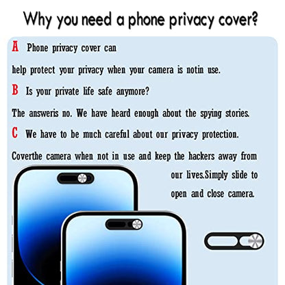 Front Camera Cover , Camera Cover Compatible with iPhone 14Pro/14Pro Max/iPhone15/15Puls/15Pro/15ProMax/iPhone16/16Pro/16Plus/16Pro Max,Webcam Cover Protector Protect Privacy and Security(2PCS,Silver) - color: Silver
