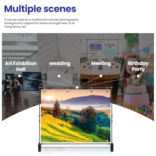 Jiang&Rong 10x8ft Photo Backdrop Stand Kit - Adjustable Banner Stand with Step and Repeat Frame for Professional Photography, Trade Shows, Events
