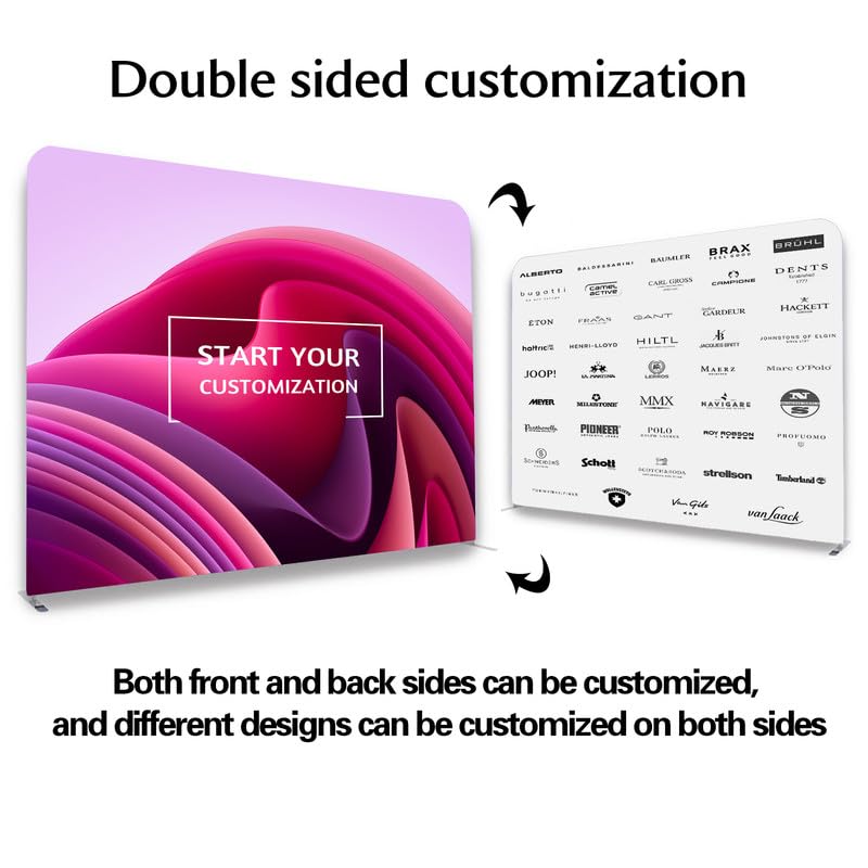 Customize Trade Show Display Holder Tension Fabric for Backdrop Frame and Banner - Double-Sided Printing 20×7.5 FT - color: Tension Fabric Display, size: 20×7.5 FT