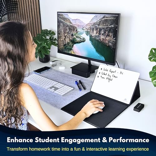 Note Tower Mouse Pad Whiteboard | Gaming Performance Mousepad with Dry Erase Glass Board for Desk | Manage to-Do Lists, Write Gaming Notes & Tactics | Desk Buddy Organizer for Office, School Supplies