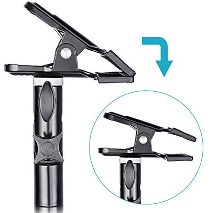 Neewer 2 PCS Photo Studio Heavy Duty Metal Clamp Holder with 5/8" Light Stand Attachment for Reflector - style: CL-02 (2 Pack)