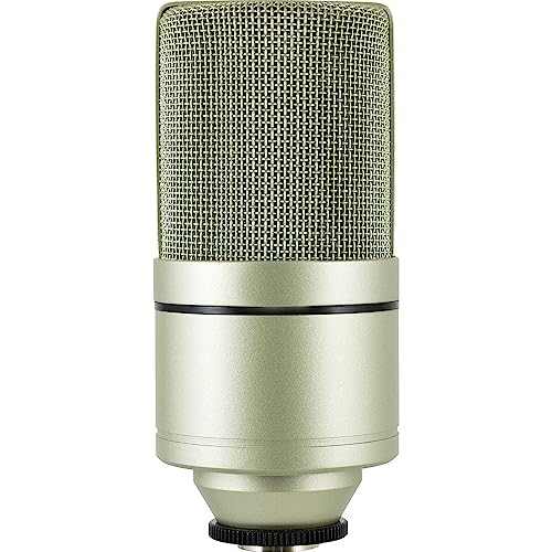 MXL 990 Condenser Microphone for Podcasting, Singing, Home Studio Recording, Gaming & Streaming | Detailed Sound | XLR | Large Diaphragm (Champagne) - style: MXL 990