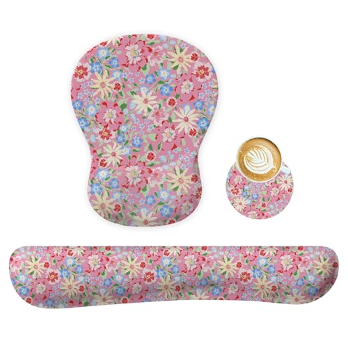 Keyboard Wrist Rest Pad and Mouse Wrist Rest Support Gaming Mouse Pad Ergonomic Gel Memory Foam Set for Computer, Laptop, Office, Pain Relief, Comfortably Typing (KM-42) - color: Km-42
