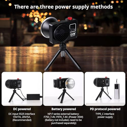 GVM 100W LED Video Light,Professional Photography Lighting Portable Continuous Output Lighting 2700K~6800K,18500 lux@1m with Standard Reflector for Studio Photography