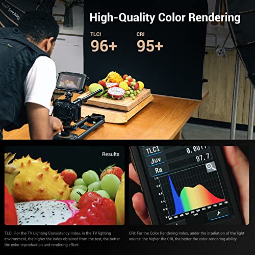 SmallRig RC 220D 220W LED Video Light 98700 LUX @3.3ft 5600K Continuous Output Light with CRI 95+, TLCI 96+, w/Bowens Mount, Manual and App Control Remotely Professional Studio Spotlight - color: Day Light