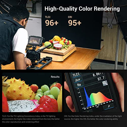 SmallRig RC 220D 220W LED Video Light 98700 LUX @3.3ft 5600K Continuous Output Light with CRI 95+, TLCI 96+, w/Bowens Mount, Manual and App Control Remotely Professional Studio Spotlight - color: Day Light