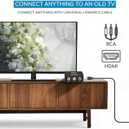 HDMI to RCA Cable Adapter RCA to HDMI Cable Male to 3RCA Converter Video Audio AV Cable Connector Adapter !Attention! NOT Convert Digital HDMI Signal to Analog RCA - Need an Active Converter Box
