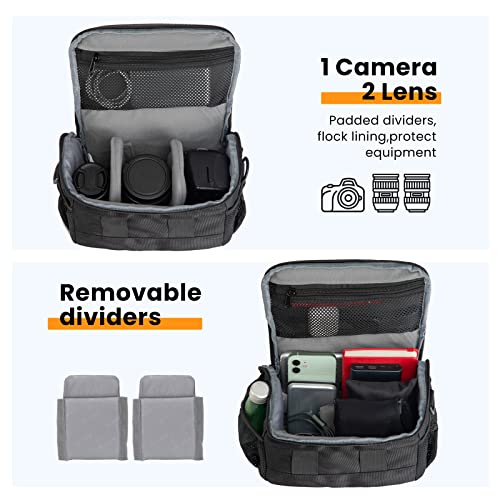 TARION Compact Camera Messenger Bag - 4L Small DSLR Crossbody Sling Case with Tripod Straps Waterproof Raincover for Street Photography - TSB-S - size: TSB-S (4 Liters)