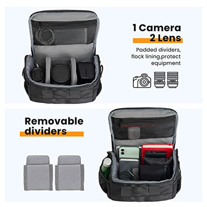 TARION Compact Camera Messenger Bag - 4L Small DSLR Crossbody Sling Case with Tripod Straps Waterproof Raincover for Street Photography - TSB-S - size: TSB-S (4 Liters)